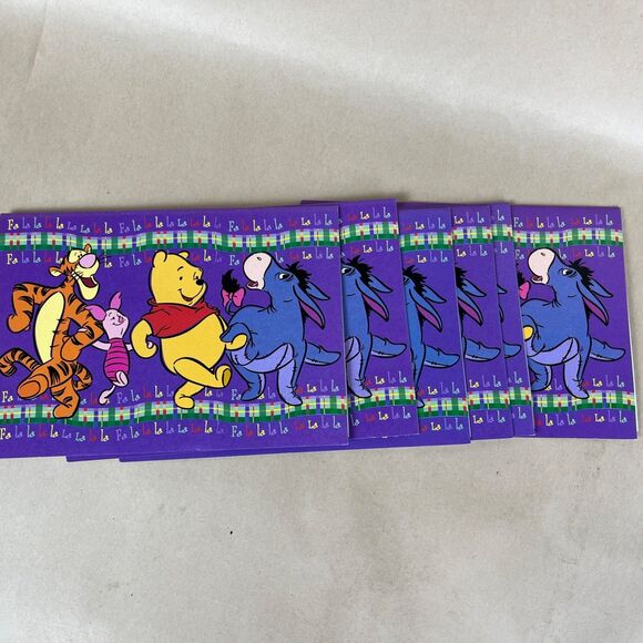 34 VTG 2000s Christmas Cards Base On Disney “ Winnie The‎ Pooh” - 5 Designs - Picture 2 of 14